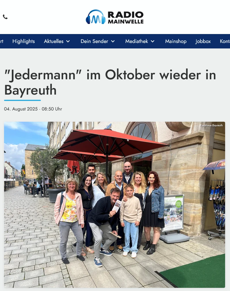 Jedermann wieder in Bayreuth, Radio Mainwelle